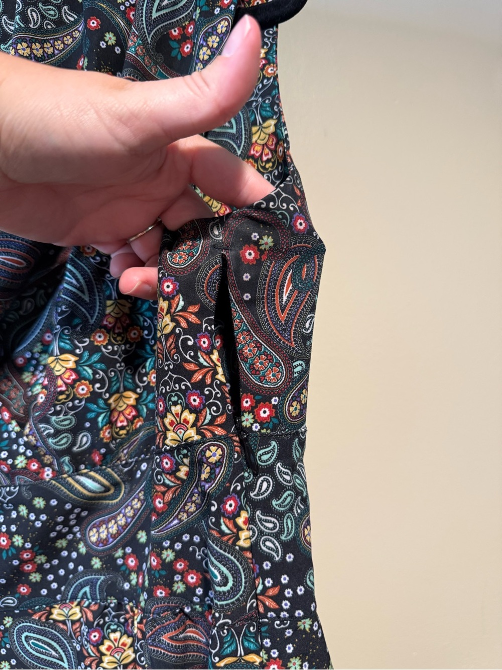 Athleta Dahlia Paisley Dress Sz 6 - Picture 4 of 10